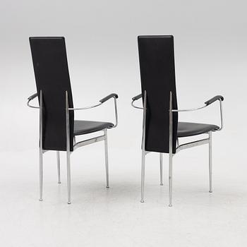 Giancarlo Vegni & Gianfranco Gualtierotti, a set of six chairs, Fasem, Italy.