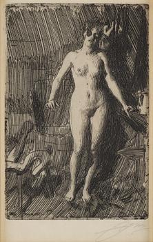 Anders Zorn, etching, 1901, signed in pencil.