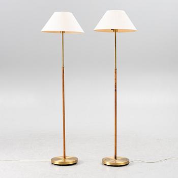 Bertil Brisborg, a pair of floor lamps, Nordiska kompaniet, 1940s.