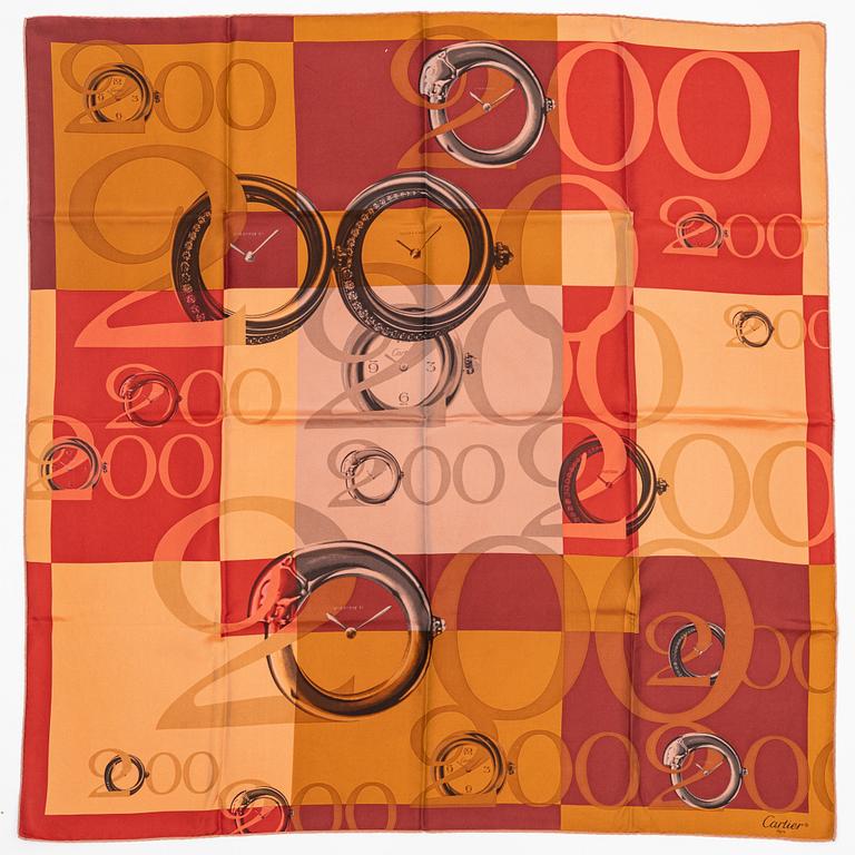 Cartier, a twill silk scarf.