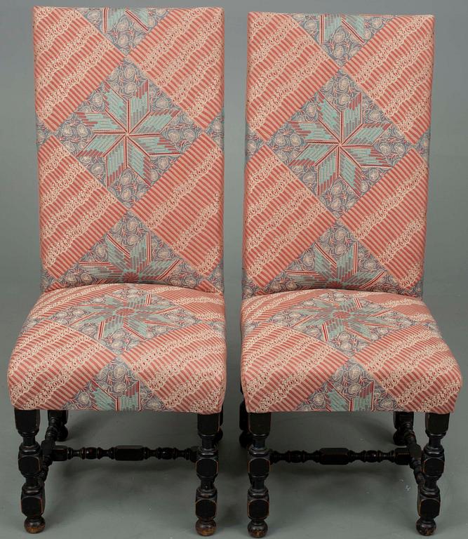 STOLAR, ett par, barockstil, sekelskiftet 1900.