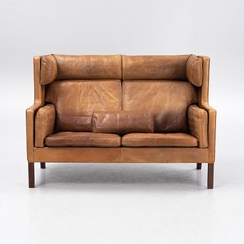 Børge Mogensen, a model 2192 'Kupé' leather sofa, Fredericia Stolefabrik, Denmark.