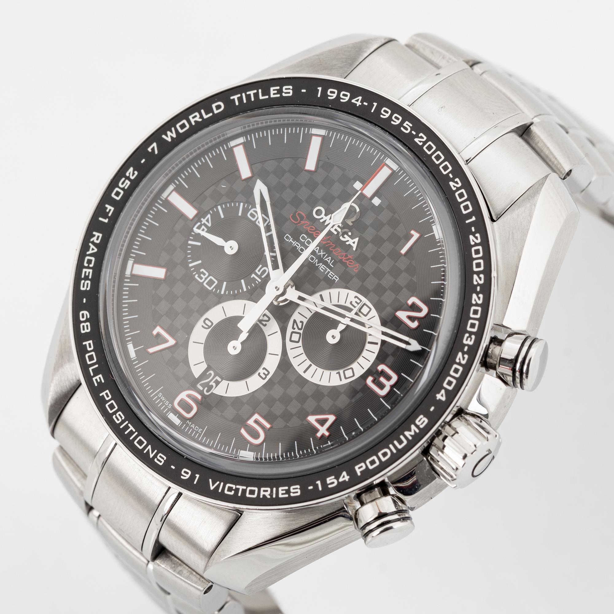 Omega, Speedmaster, Legend, "Michael Schumacher", wristwatch, 44,25 mm.
