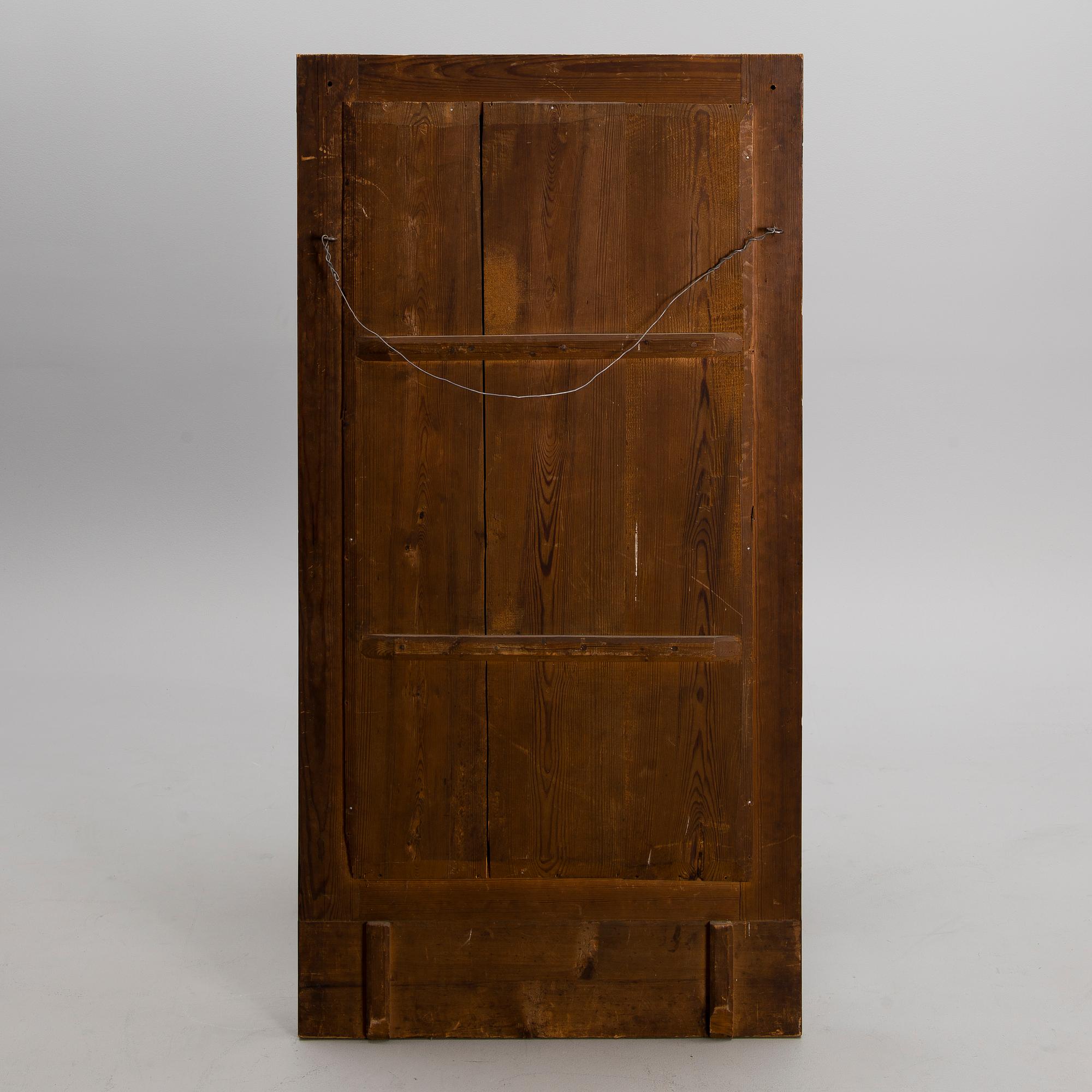 MIRROR AND CONSOLE TABLE, empire, mahogany, first half of the 19th century.