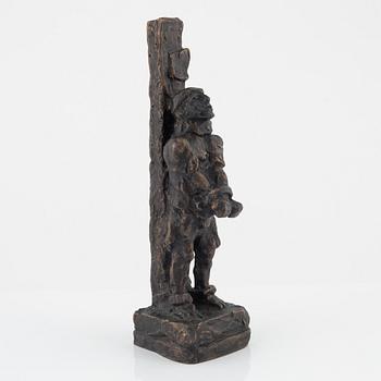 Bror Marklund, skulptur, signerad, gjutarstämpel, brons, höjd 35,5 cm.