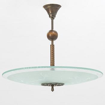 A Swedish Grace ceiling lamp, 1920's/30's.