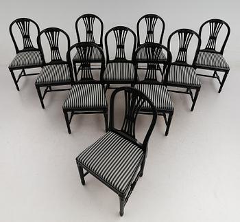 STOLAR, 10 st, gustaviansk stil, 1900-talets andra hälft.