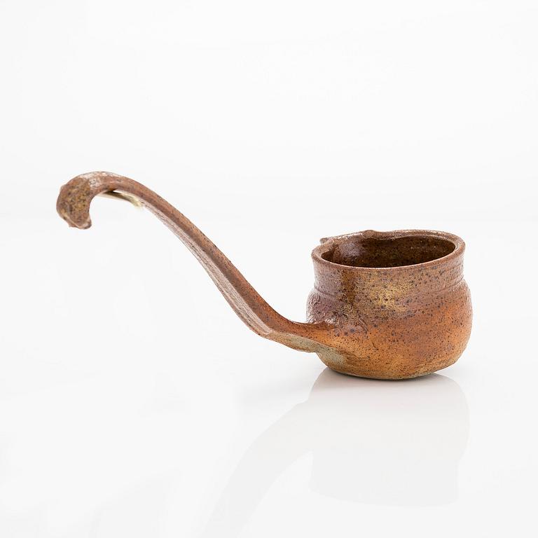 Kyllikki Salmenhaara, a stoneware, ladle, signed KS.