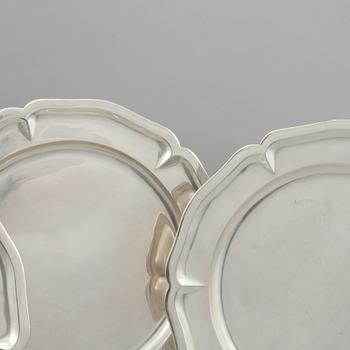 FAT, 4 st, silver, utländska stämplar, 1900-tal, vikt 2020 gram.