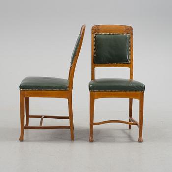 A set of 15 Swedish Art Noveau chairs, early 20th century.