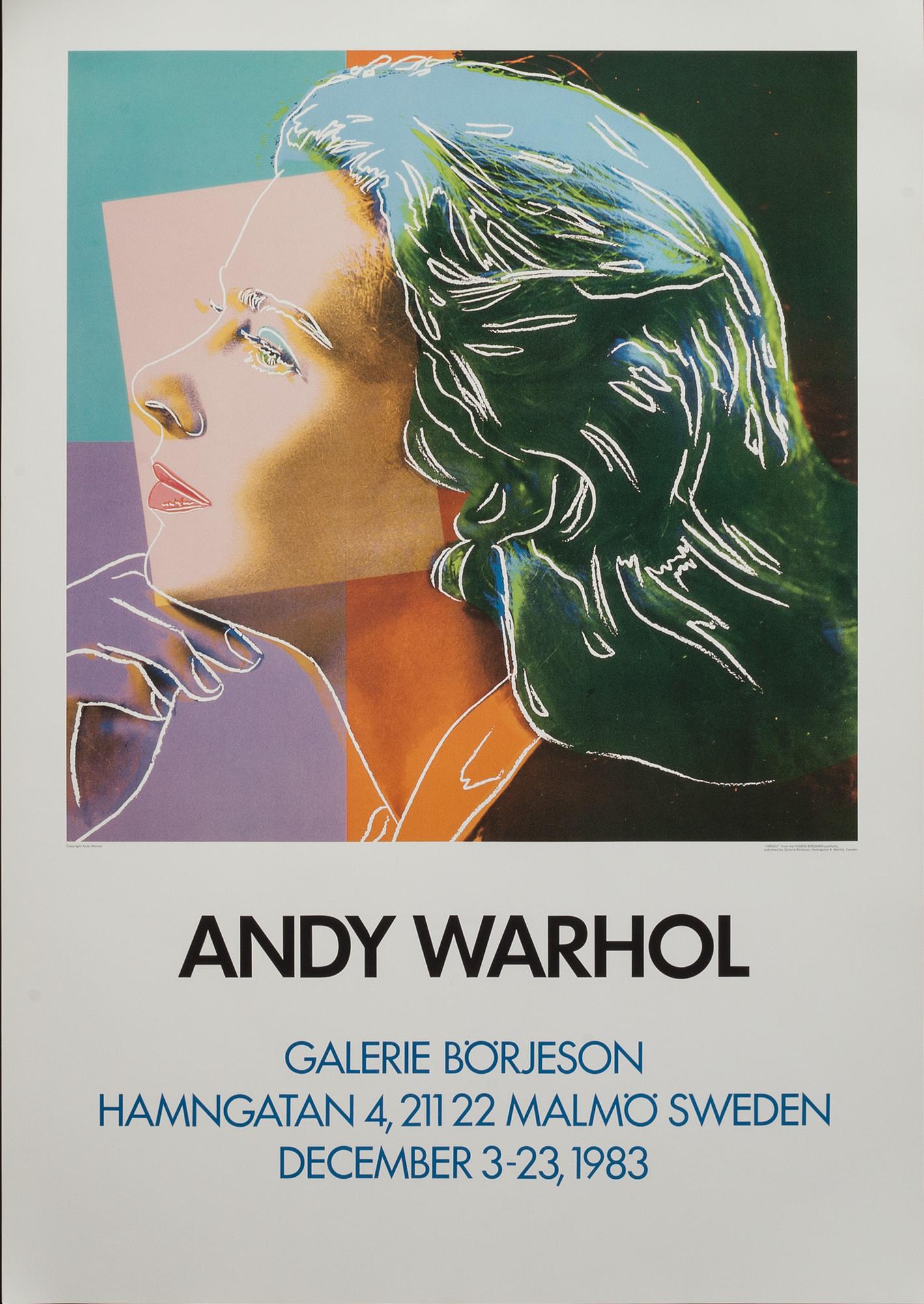 ANDY WARHOL, efter, affischer, 3 st, Galerie Börjeson 1983.