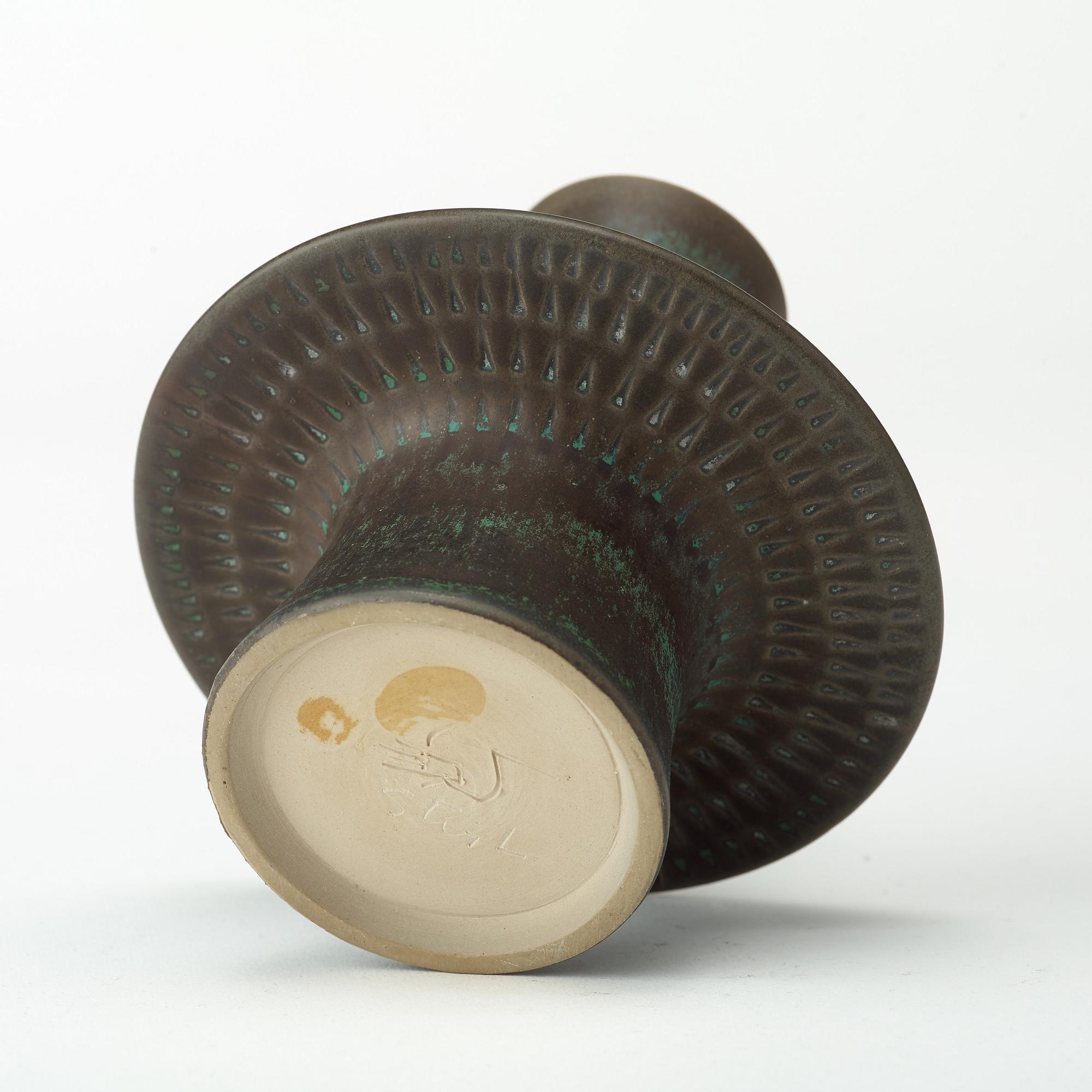 STIG LINDBERG, vas av stengods, Gustavsbergs studio 1962.