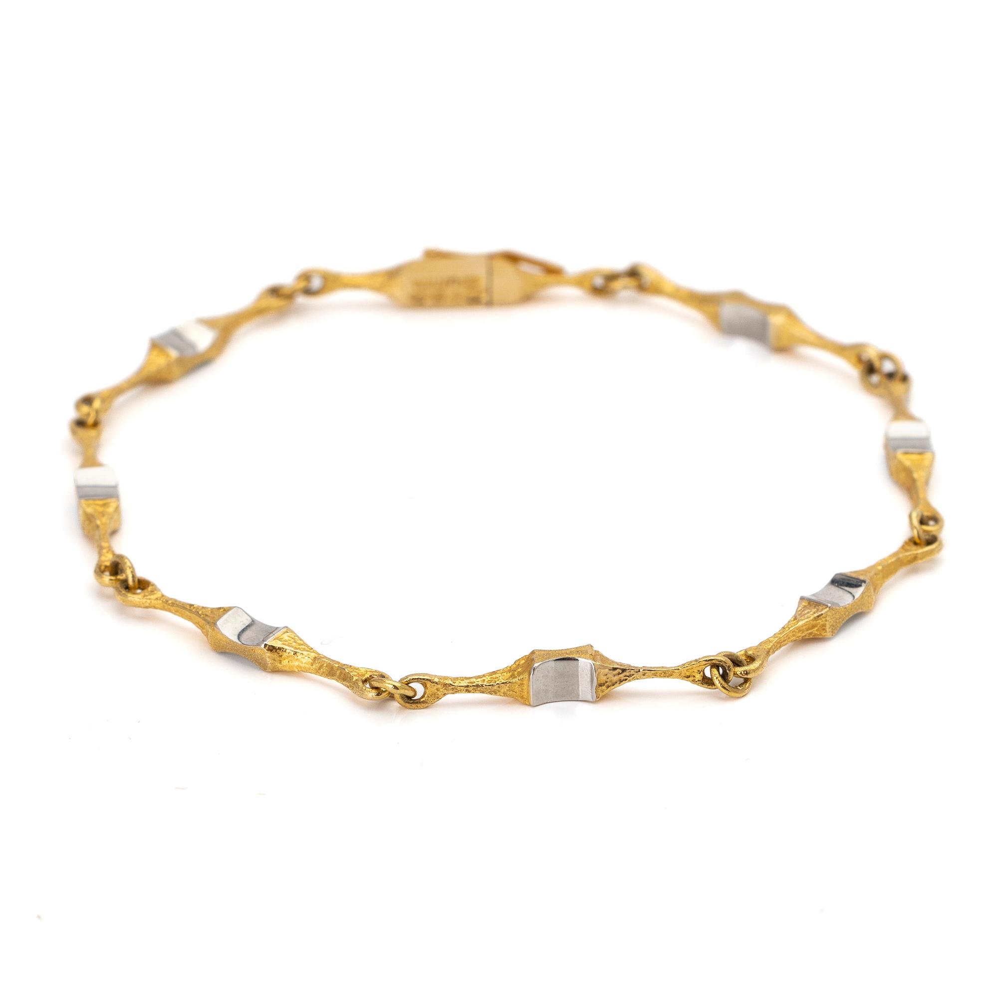 Björn Weckström, Bracelet, "Arabesque", 18K gold and platinum, Lapponia.