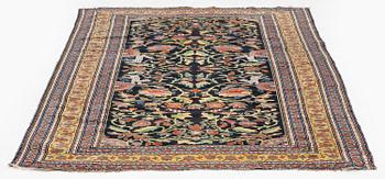 An antique pictoral, probably Luri, rug, south-west Persia, c. 193 x 134 cm.