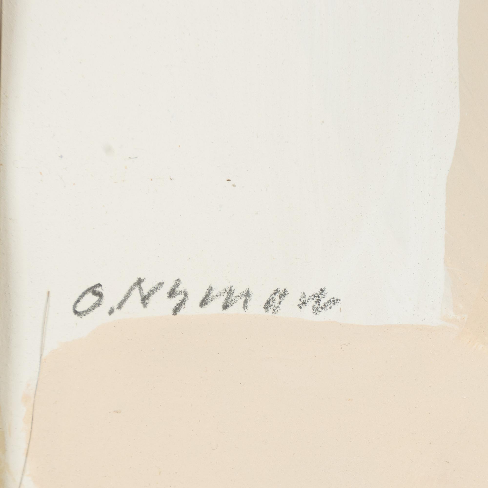 Olle Nyman, gouache, signerad.