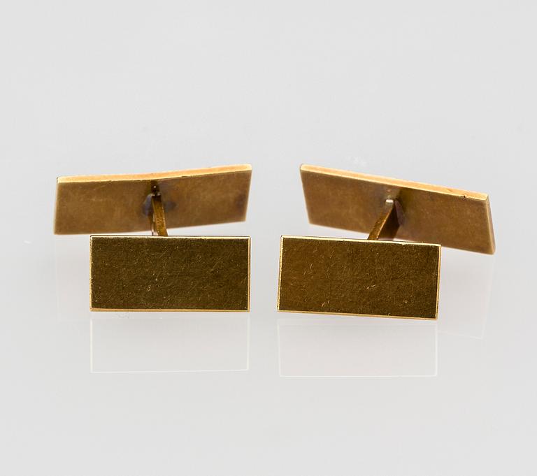 MANSCHETTKNAPPAR, ett par, 18K guld, Wiwen Nilsson, Lund, 1938, vikt 12 g.