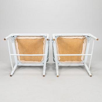 A pair of late 20th century armchairs, Miranda of Sweden.