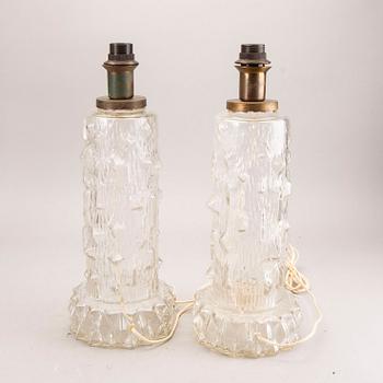 Table lamps, a pair, probably Stilarmatur Tranås, 1960s.