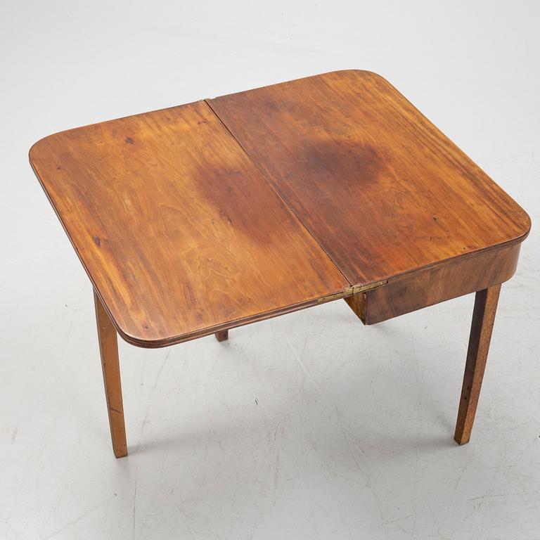 A mahogany card table, mid 19th Century.