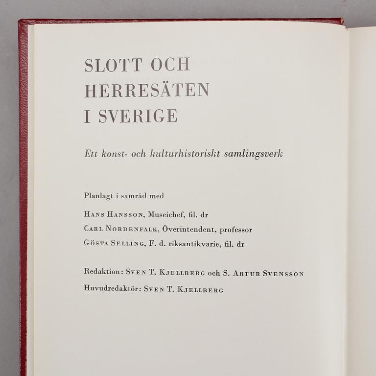 BÖCKER, 18 vol. Svenska Slott och Herresäten. Allhems Förlag Malmö.