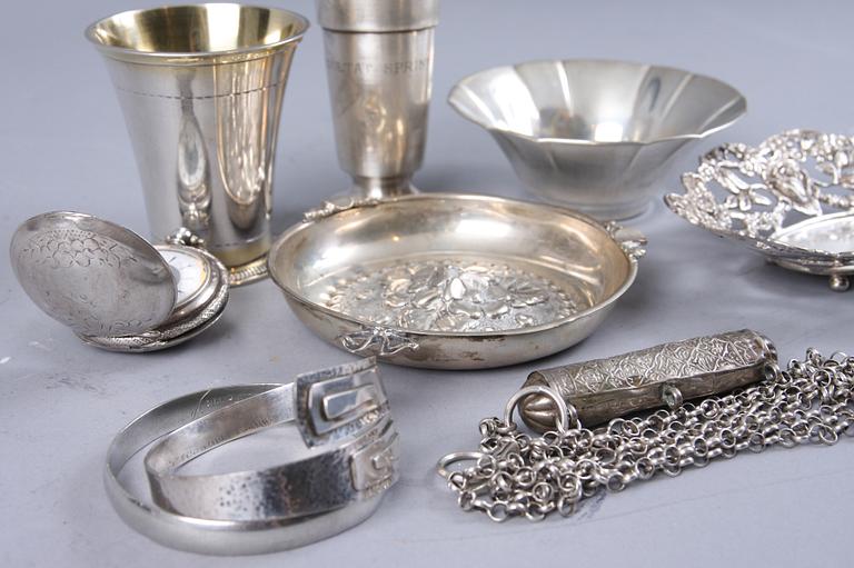 PARTI SILVER, 10 delar, 1900-tal. 535 g.