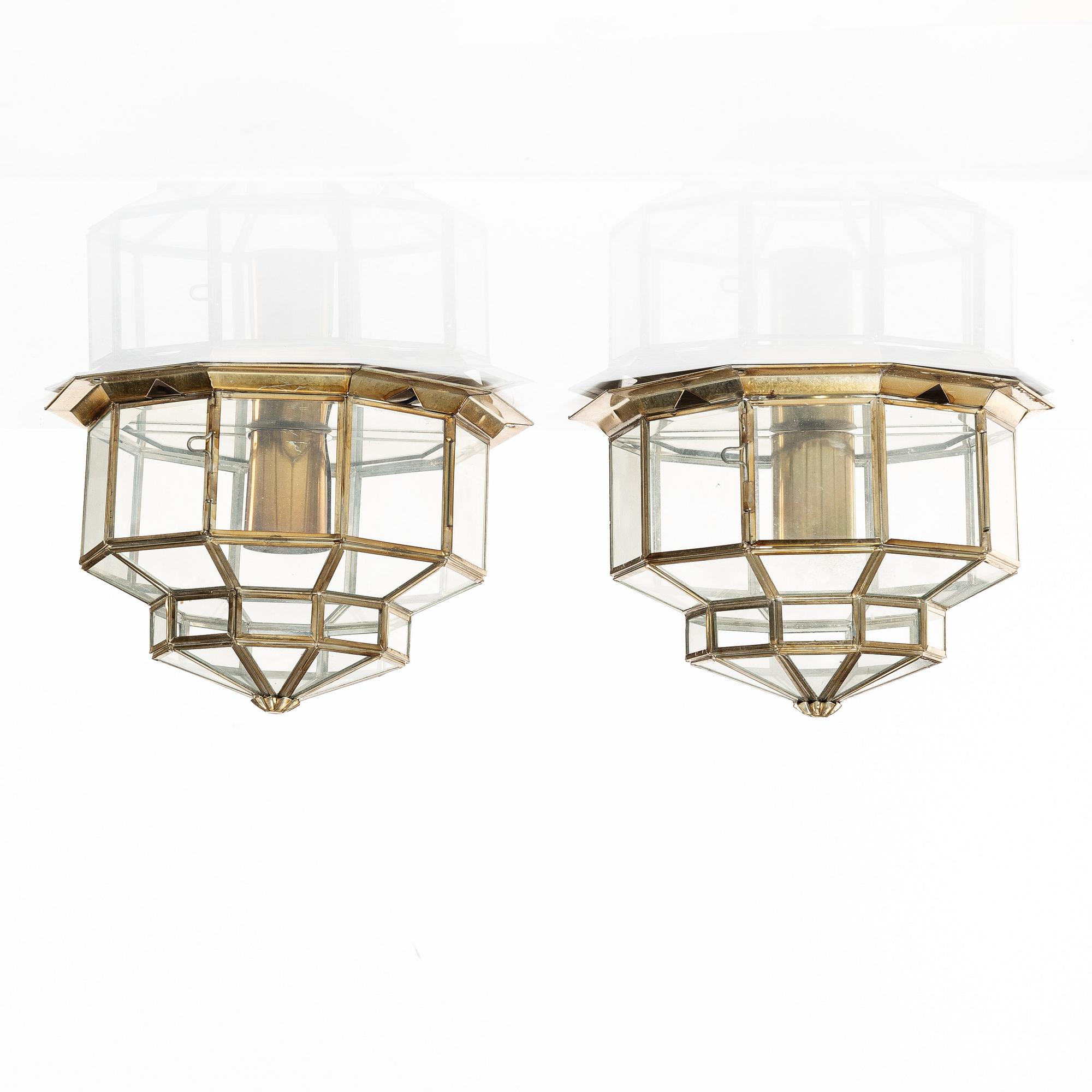 Hijos Esteves, taklampor, ett par, Taurus, Spanien, 1900-talets andra hälft.