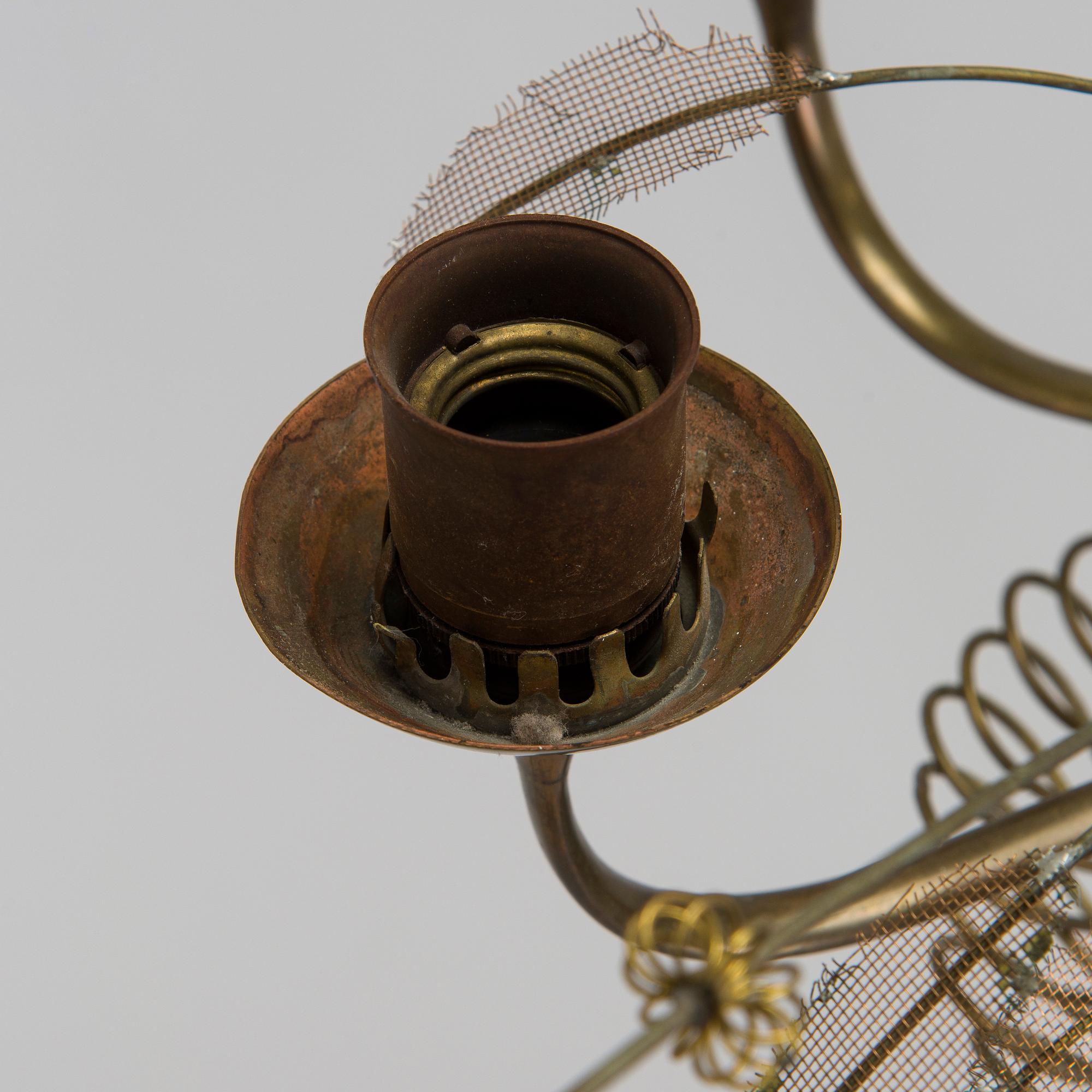 Paavo Tynell, taklampa, modell 9029/6, Taito, 1900-talets mitt.