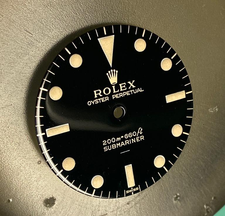 Rolex, Submariner, "Underline, Gilt, Swiss only, Pointed crown guards", "Provenance Rodriquez Messina", ca 1963.