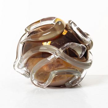 Gunvor Larsson, a unique glass vase, Sweden, signed, 2008.