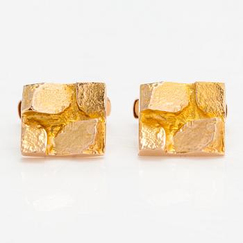 Manschettknappar, 14K guld. Tammen koru, Åbo 1969.