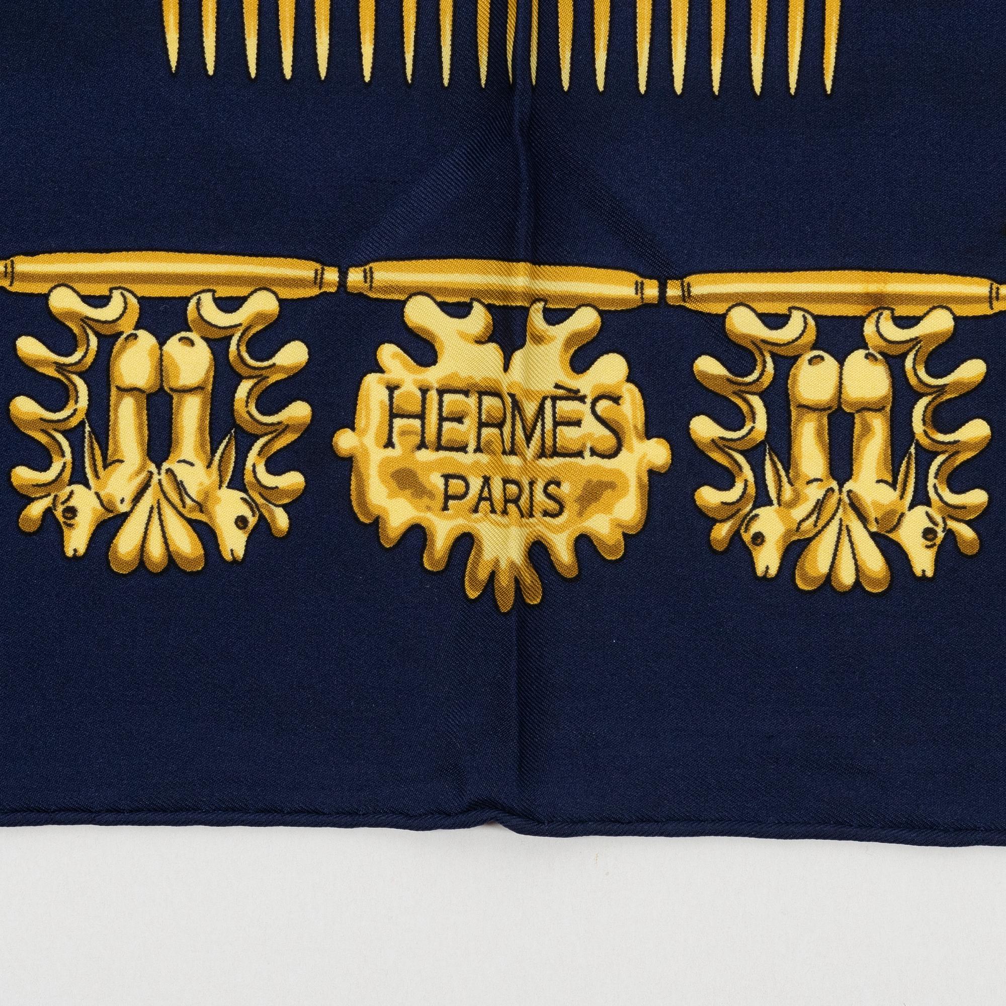 Hermès, scarf, "Les Cavaliers d'Or".