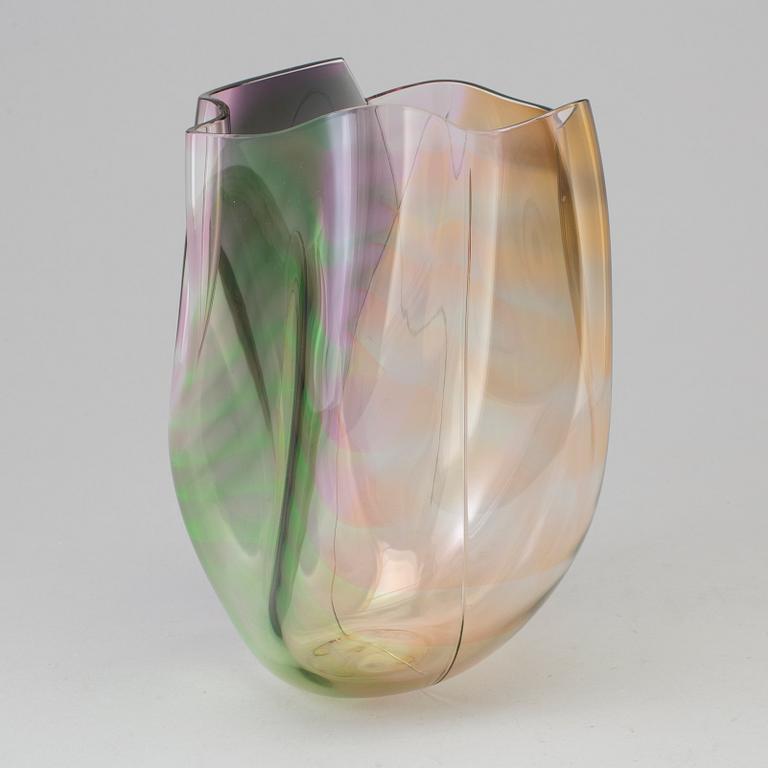 GUNNAR CYRÉN, vas, glas, "Cyrano", Orrefors Unique, signerad och daterad 85.