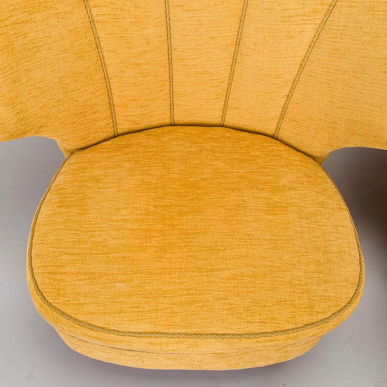 A pair of armchairs, mid-20th century.