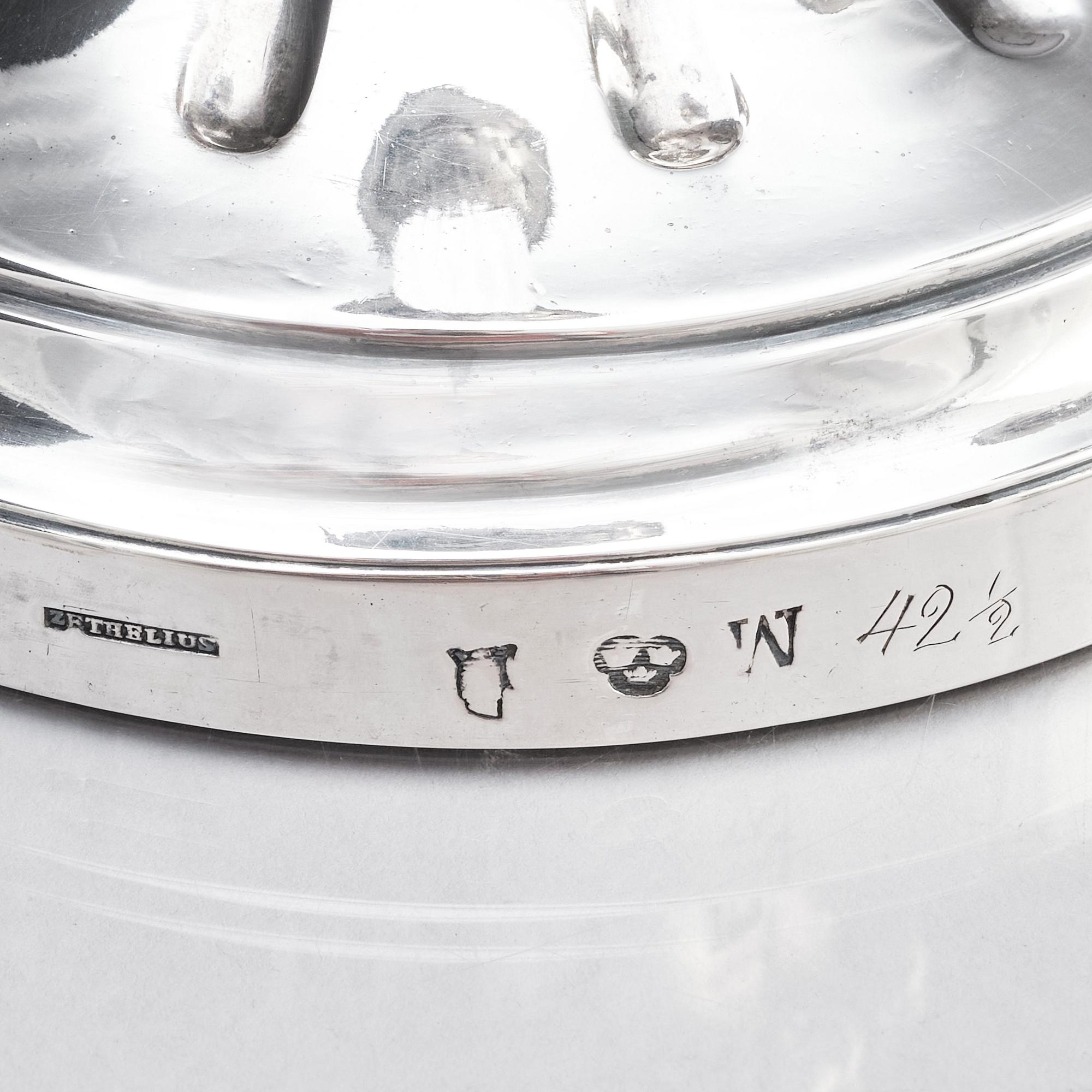 Pehr Zethelius, ljusstakar, ett par, silver, Stockholm 1779. Gustavianska.