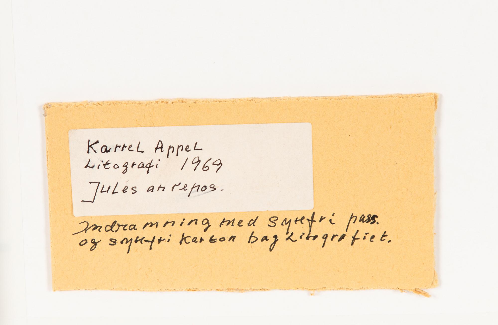 Karel Appel, "Jules au repos".