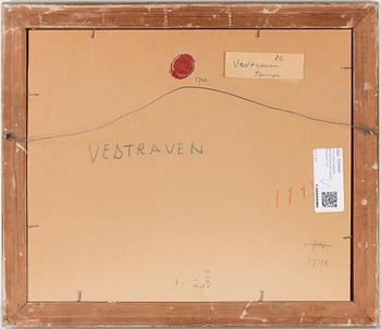 ERIC HALLSTRÖM, blandteknik på papper. Signerad.