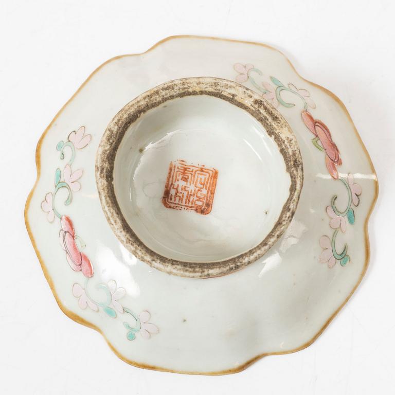 Servisdelar, 6 st, porslin, Kina, 1900-talets början.