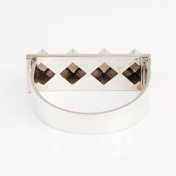 Sigurd Persson, a sterling silver, part gilt bangle with smoky qvartz (citrine), Stockholm 1963, executed by silversmith Peter Schmitt.