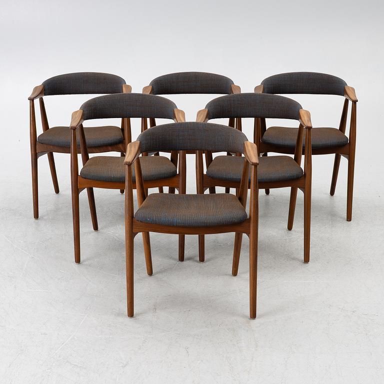 Thomas Harlev, six model 213 chairs, Farstrup, Denmark 1950s/60s.