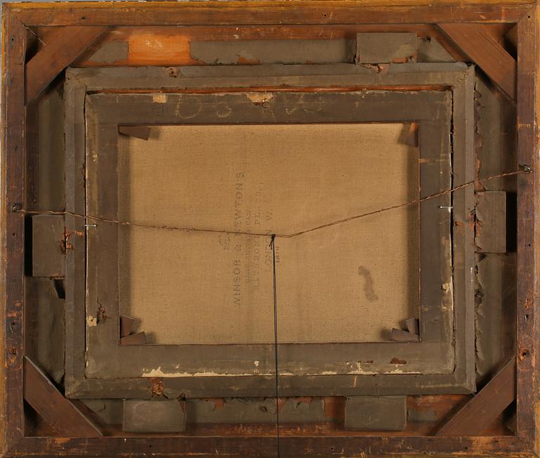 OKÄND KONSTNÄR, olja på duk signerad John Harvey, omkring år 1900.