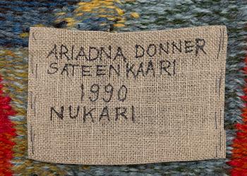 ARIADNA DONNER, KUDOS, signeerattu ja päivätty 1990.