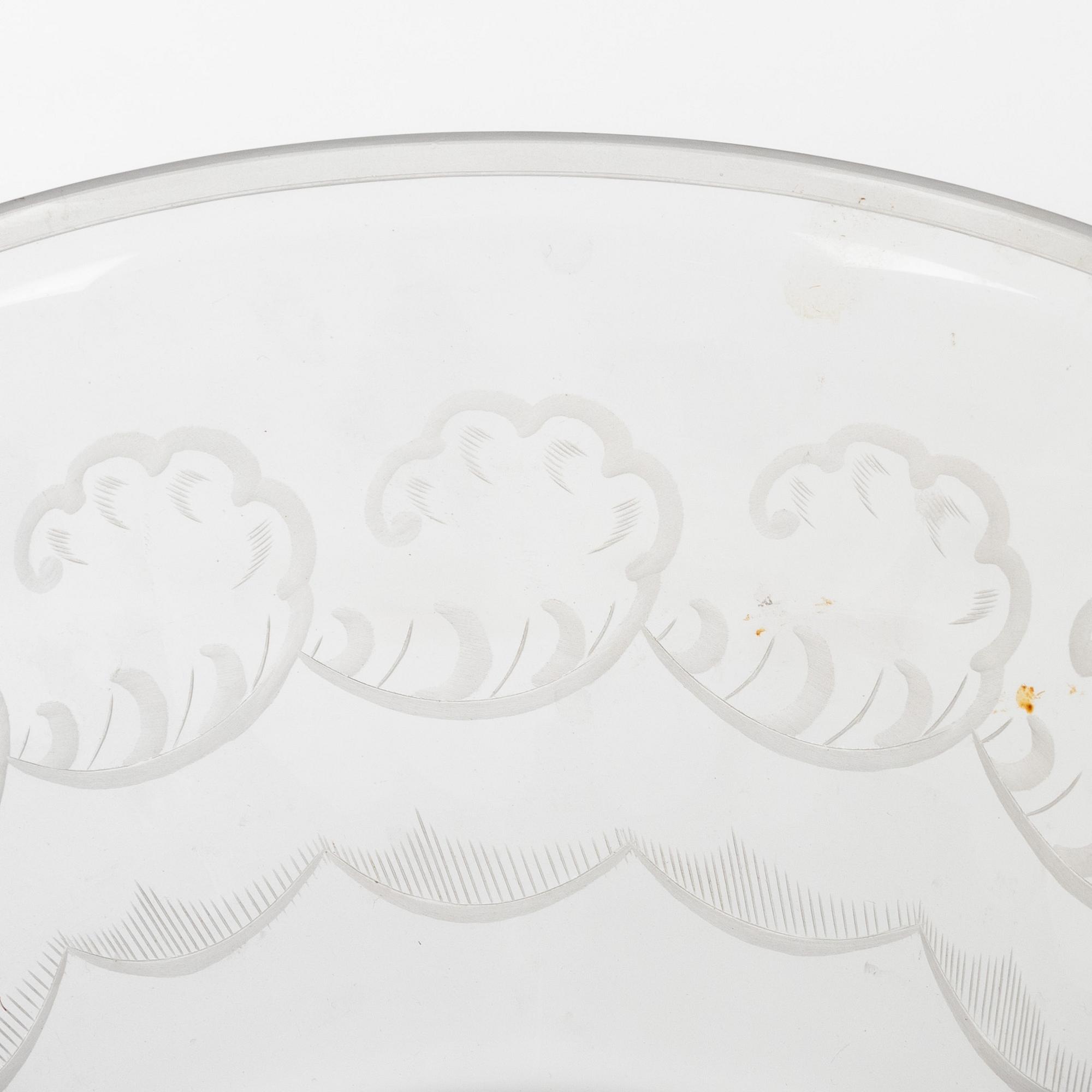 Simon Gate, skål, "Molnet", Orrefors,