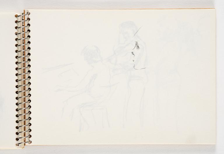 Lotte Laserstein, 4 skissböcker med blyertsteckningar.