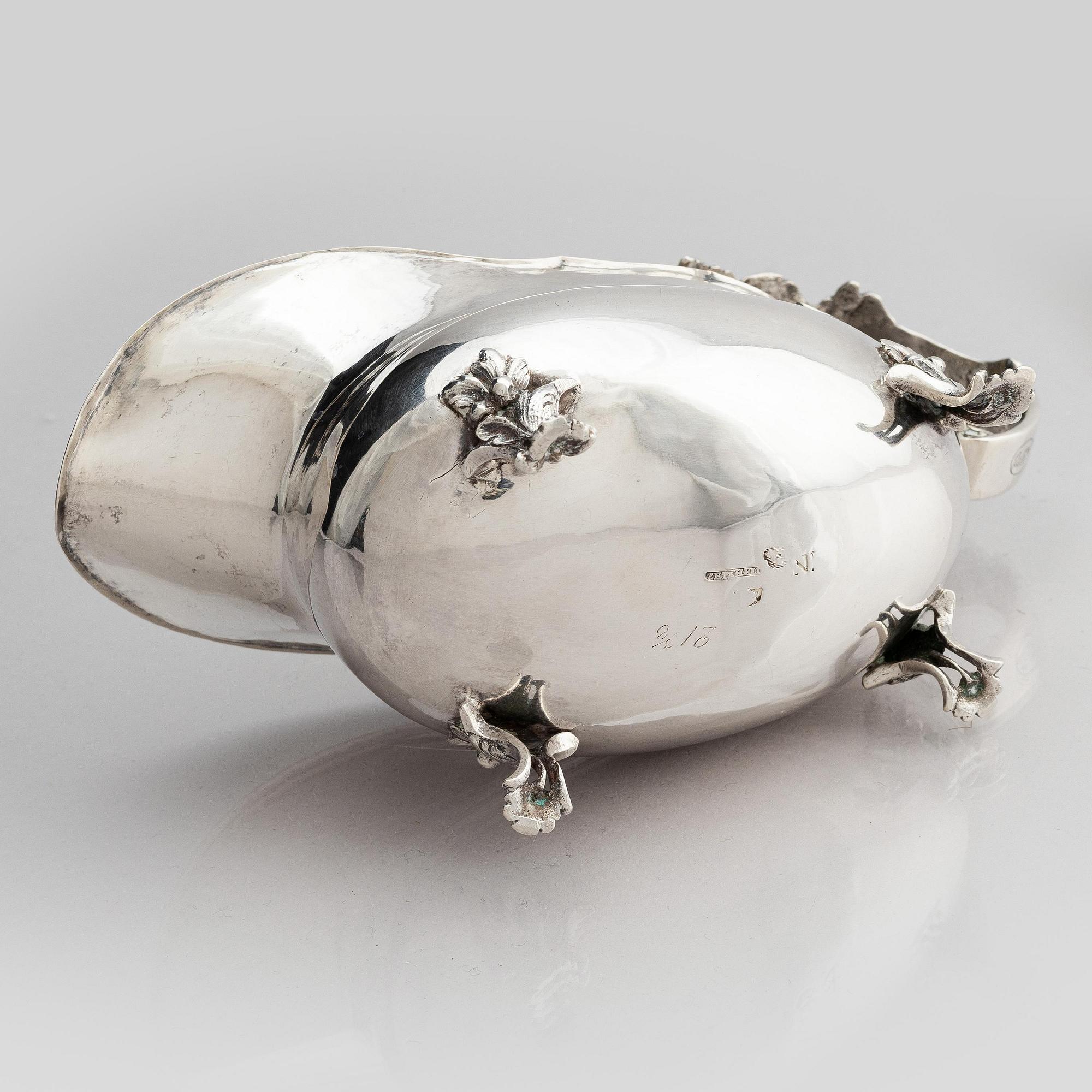 A Swedish 18th century silver cream-jug, mark of Pehr Zethelius, Stockholm 1771.