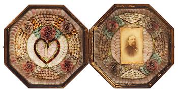 1125. A sailors' shell valentine, West Indies, late 19th century.
