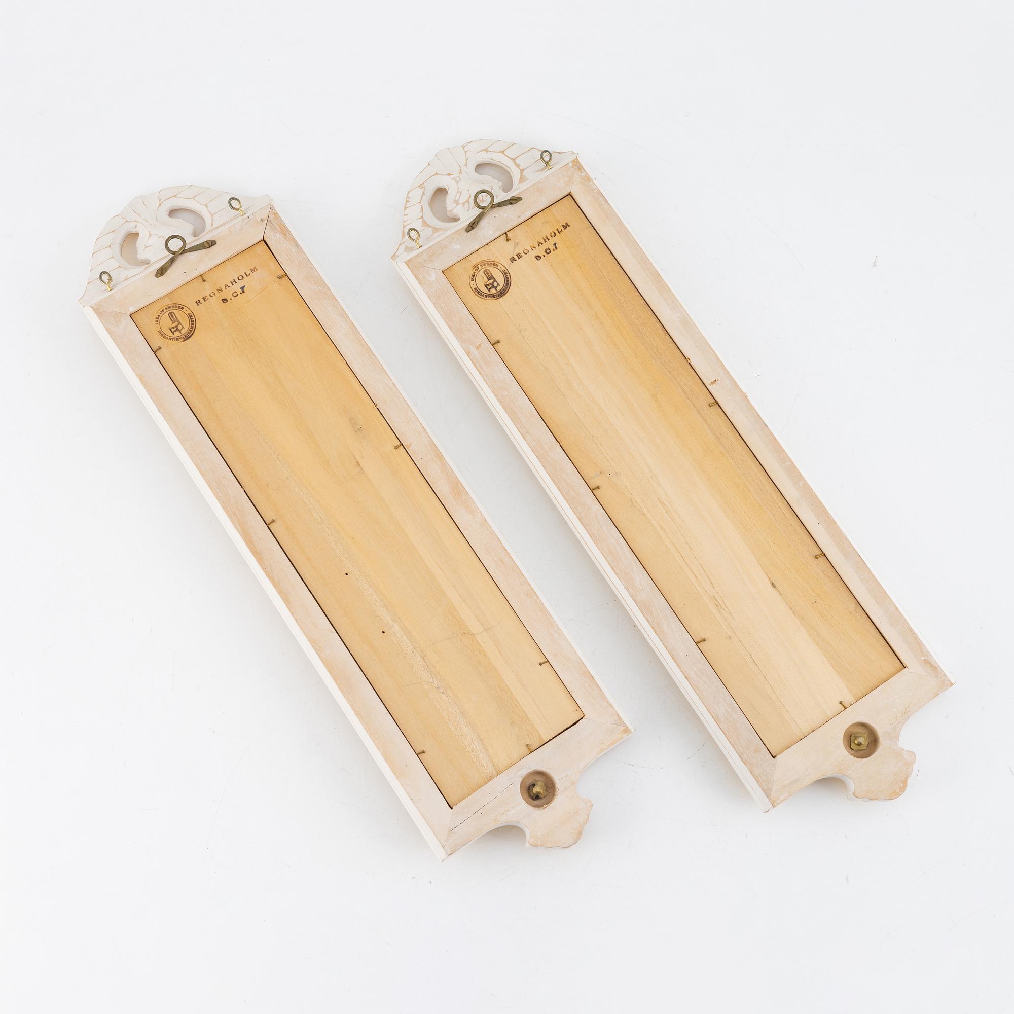 Spegelampetter, ett par, "Regnaholm", ur IKEAs 1700-talsserie.