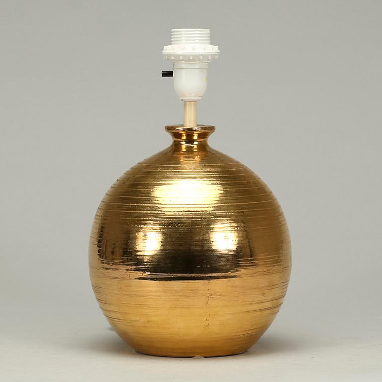 BORDSLAMPA, keramik, Italien, för Bergboms. 1900-talets mitt/andra hälft.