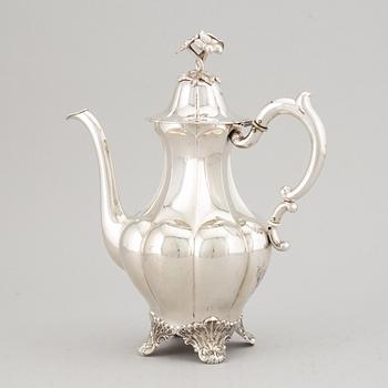 A Swedish 20th century silver coffee-pot, mark of A.G. Dufva, Stockholm 1922.