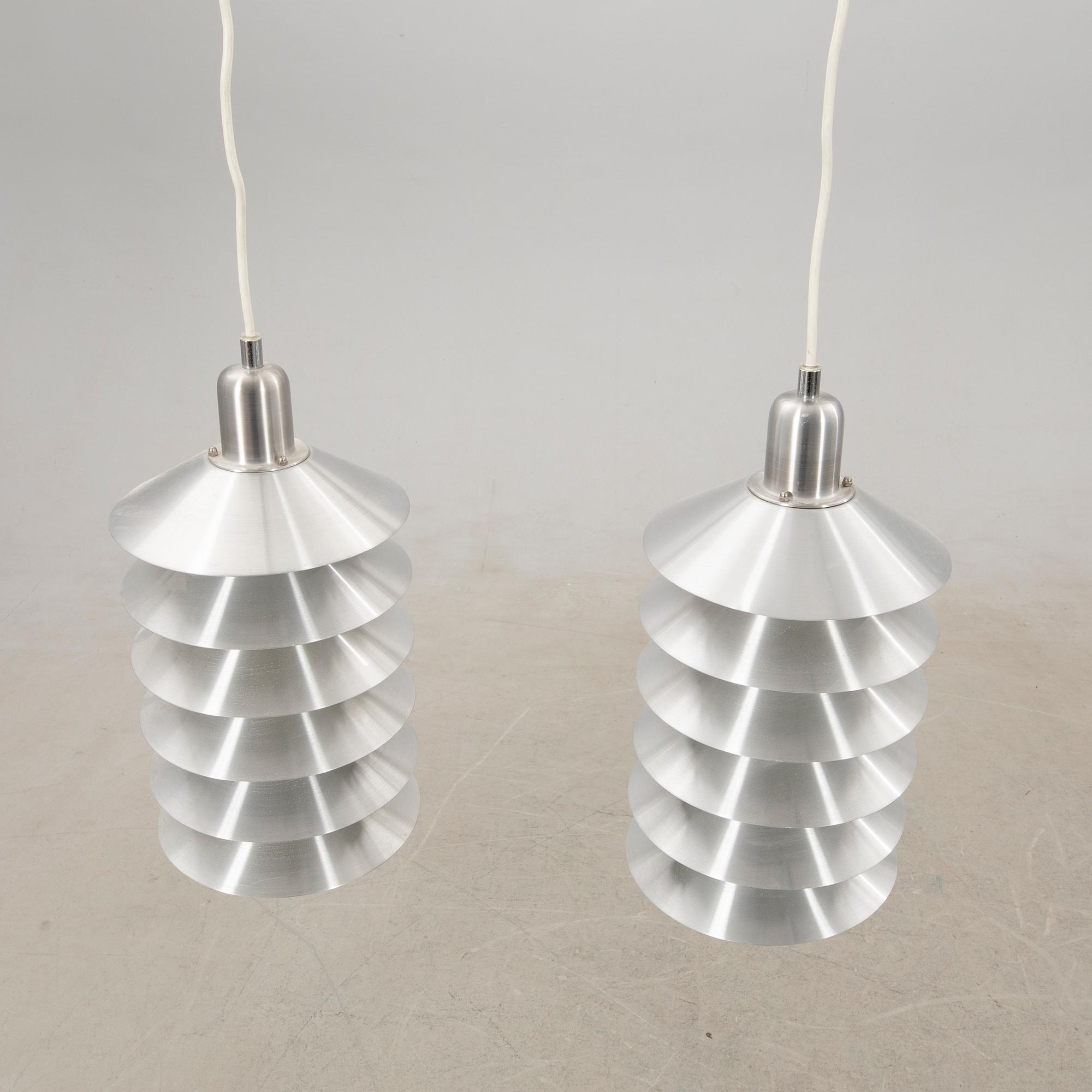 Jörgen Gammelgaard, ceiling lamps, a pair, "Tip Top 6", Pandul 1960s/70s.