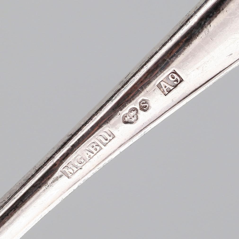 BESTICK, 16 delar, silver, MGAB, Uppsala 1950-tal. Total vikt med stålblad ca 692 g.